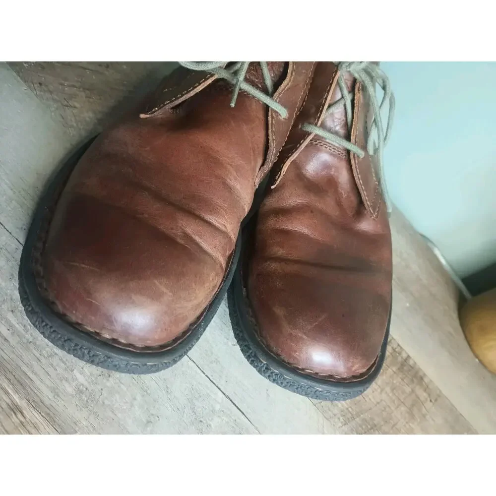 Born Harrison Leather Chukka Boots Mens 10 Oxford Lace Up Cognac Heritage